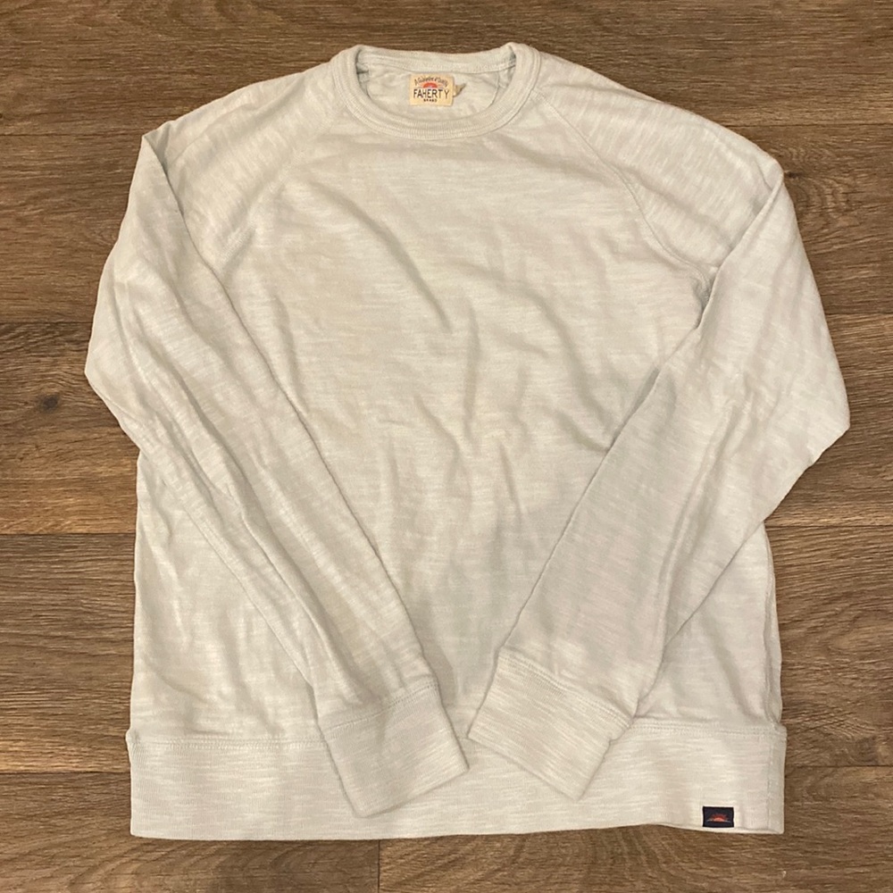 Faherty *Light Blue/Green* Crewneck Sweater